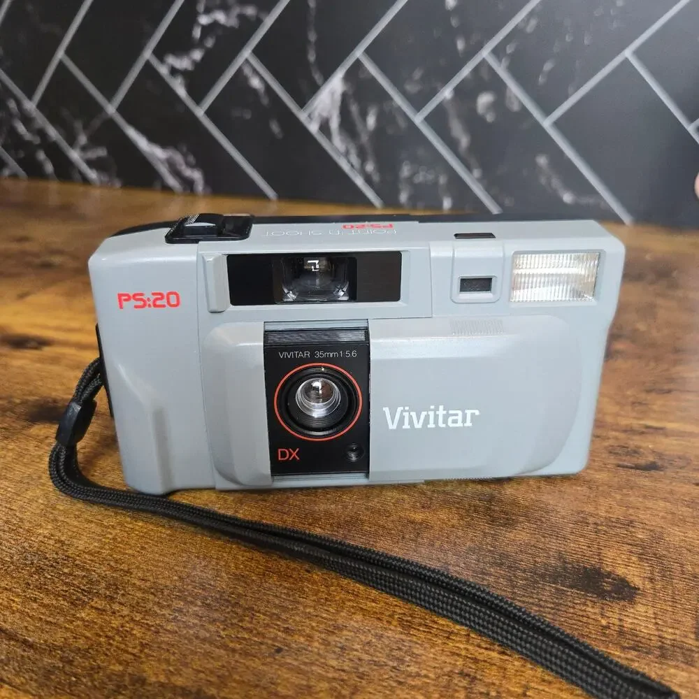 Vivitar PS:20 35mm Point & Shoot Film Camera 35mm f/5.6 Manuals Untested